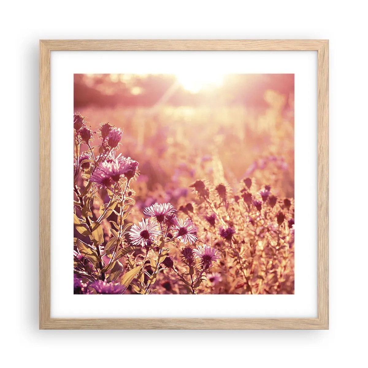 Affiche dans un chêne clair - Poster - Avant que l'été ne parte - 40x40 cm