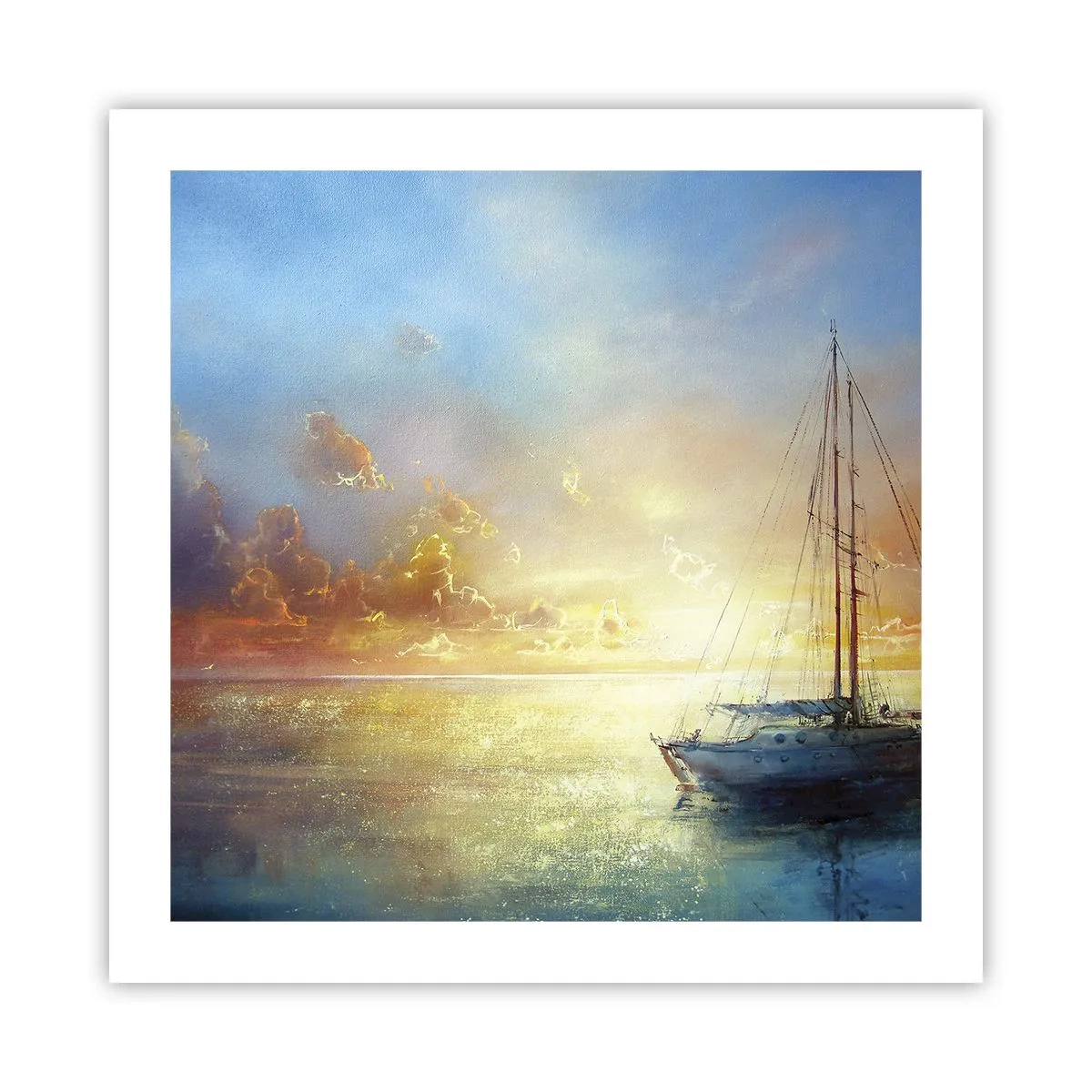 Affiche - Poster - Dans une baie dorée - 50x50 cm