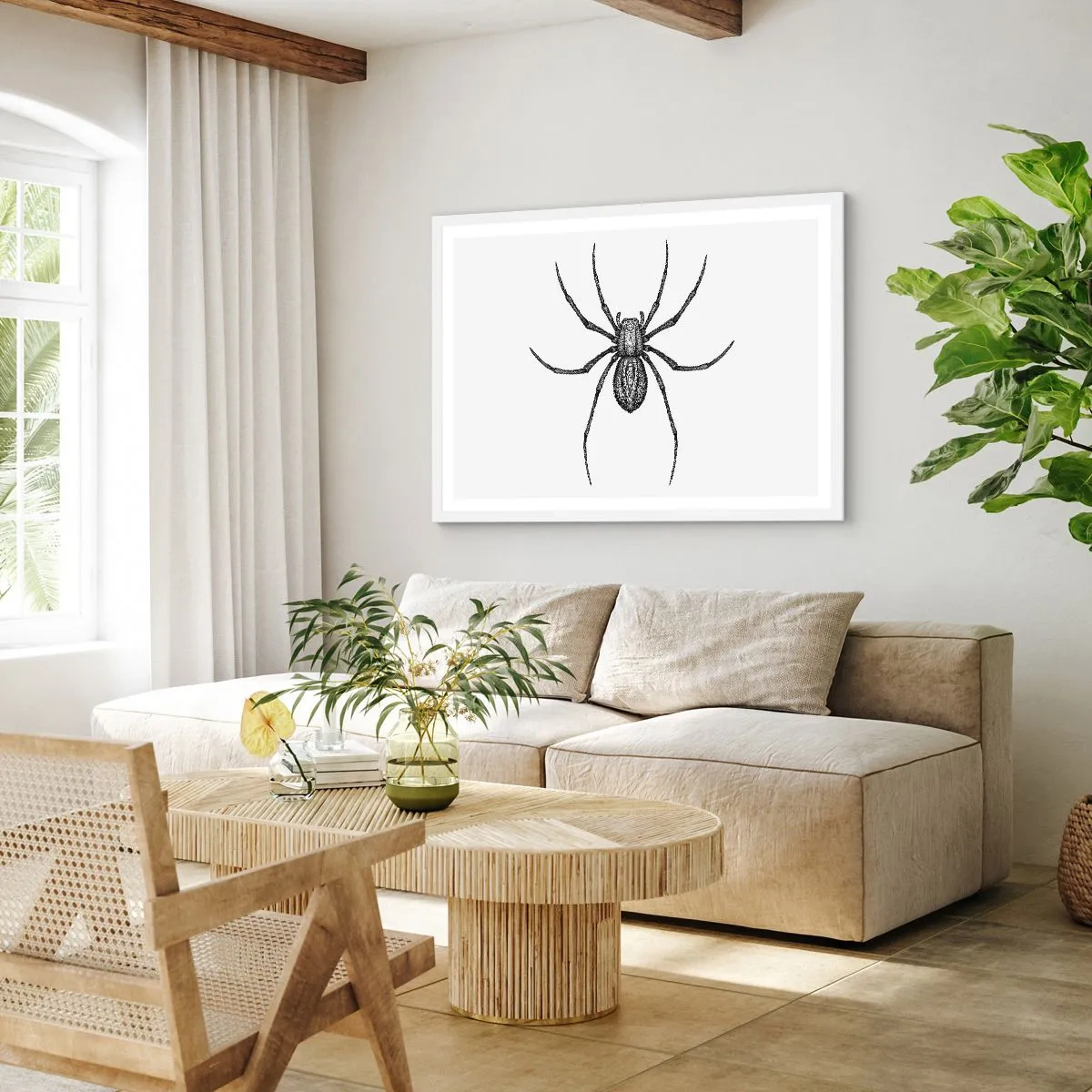 Affiche dans un cadre blanc - Poster - Une précision troublante - 40x30 cm