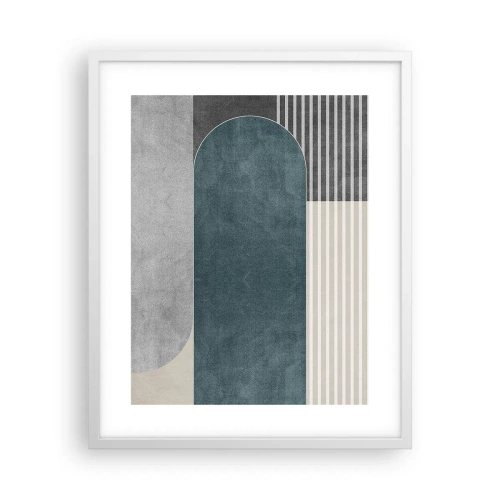 Affiche dans un cadre blanc - Poster - Composition de niveaux - 40x50 cm