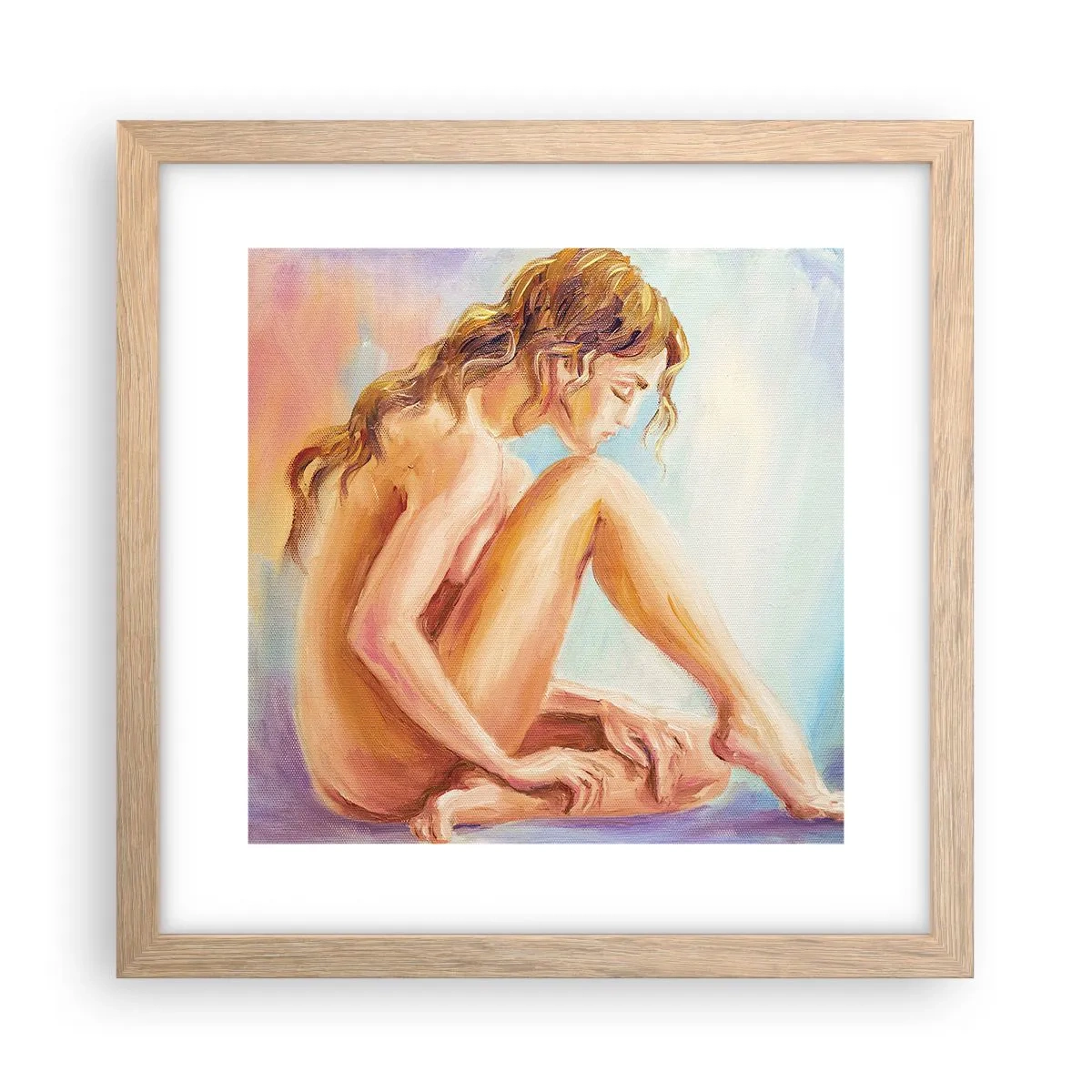 Affiche dans un chêne clair - Poster - Acte de jeunesse - 30x30 cm