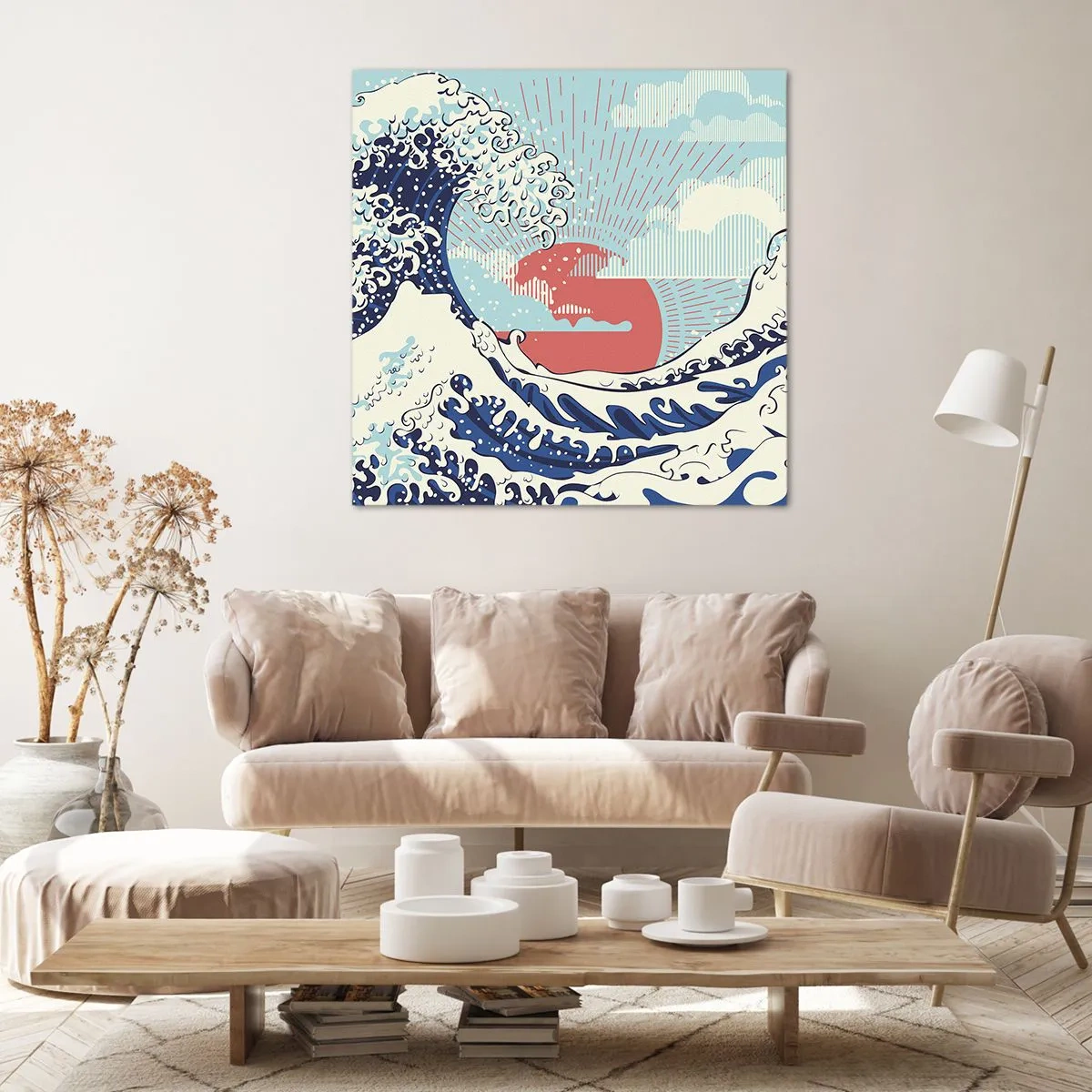 Impression sur toile - Image sur toile - D'une inspiration japonnaise - 50x50 cm
