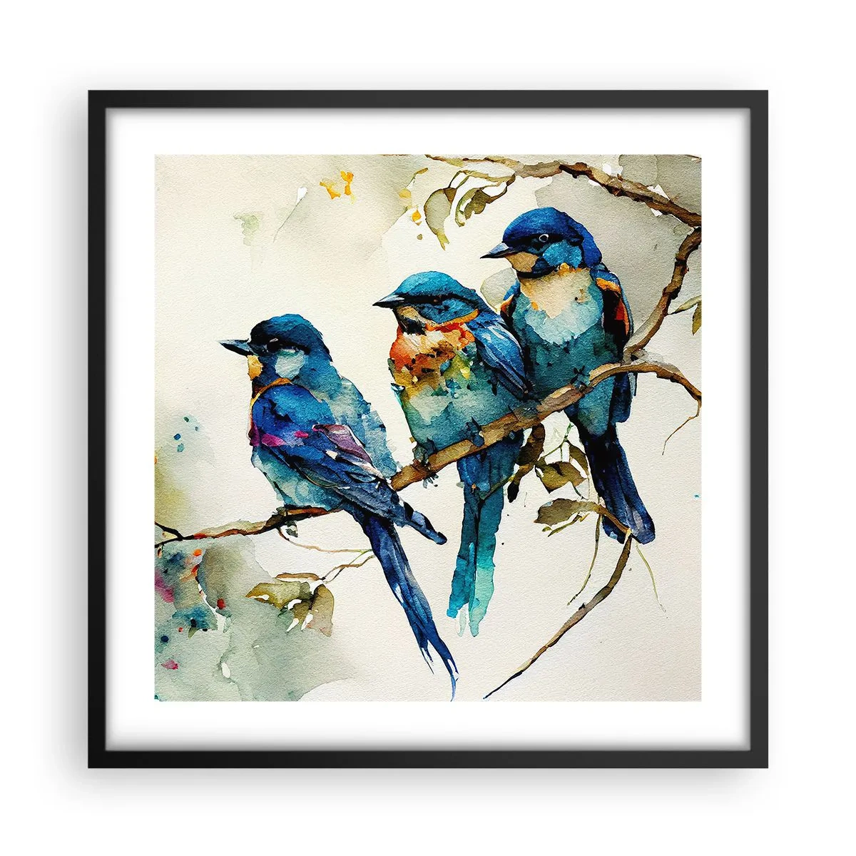 Affiche dans un cadre noir - Poster - A-t-il été offensé ? - 50x50 cm