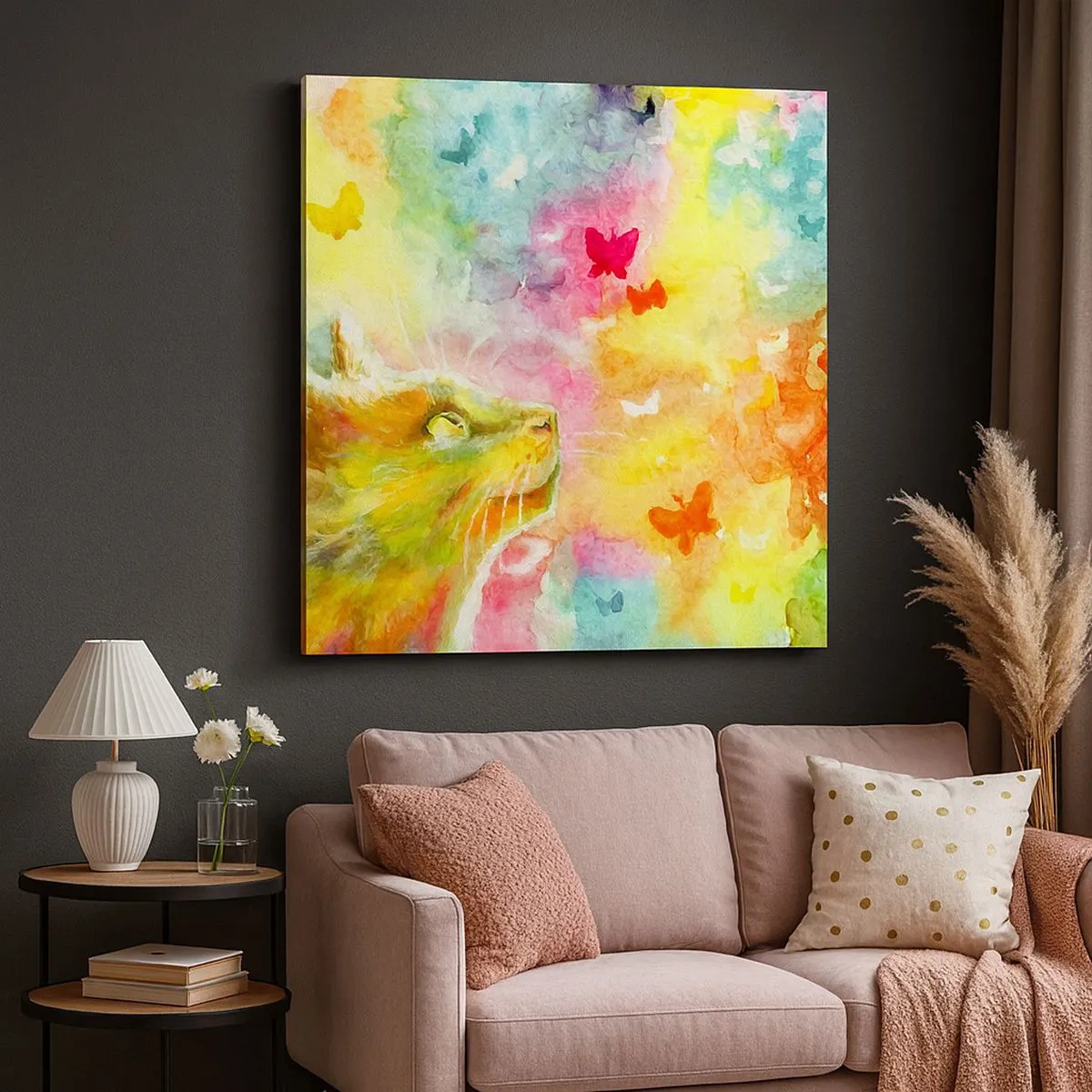 Impression sur toile - Image sur toile - Bayou-bayou au paradis des chats - 30x30 cm