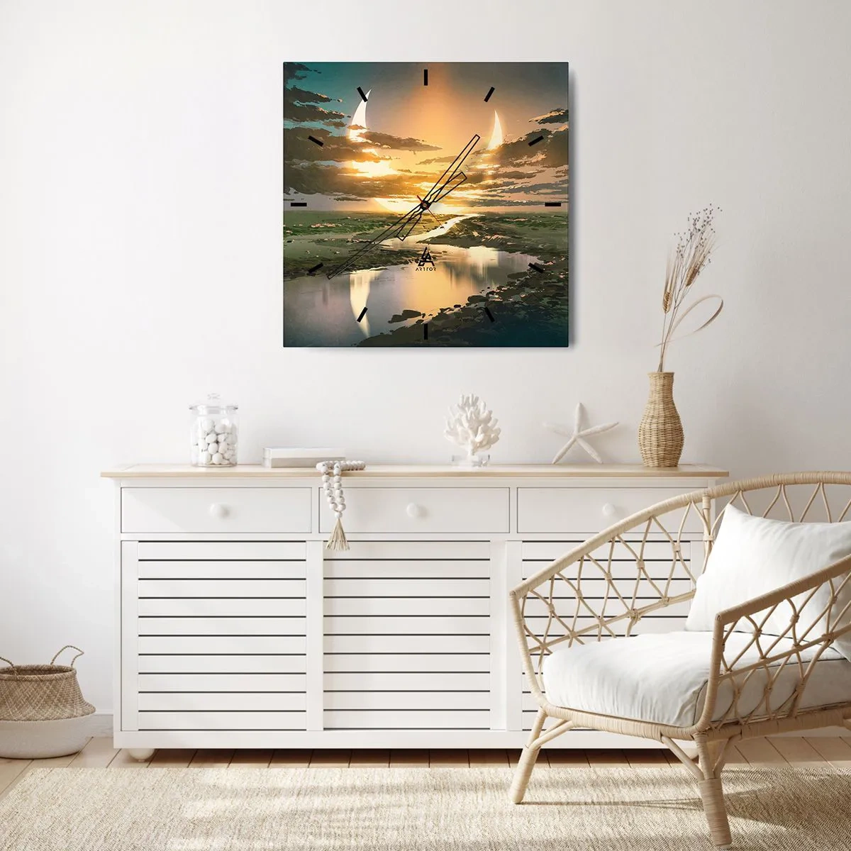 Horloge murale - Pendule murale - Quelque part dans une galaxie lointaine, très lointaine - 40x40 cm