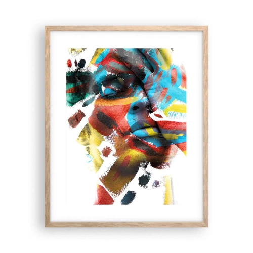 Affiche dans un chêne clair - Poster - Personnalité colorée - 40x50 cm