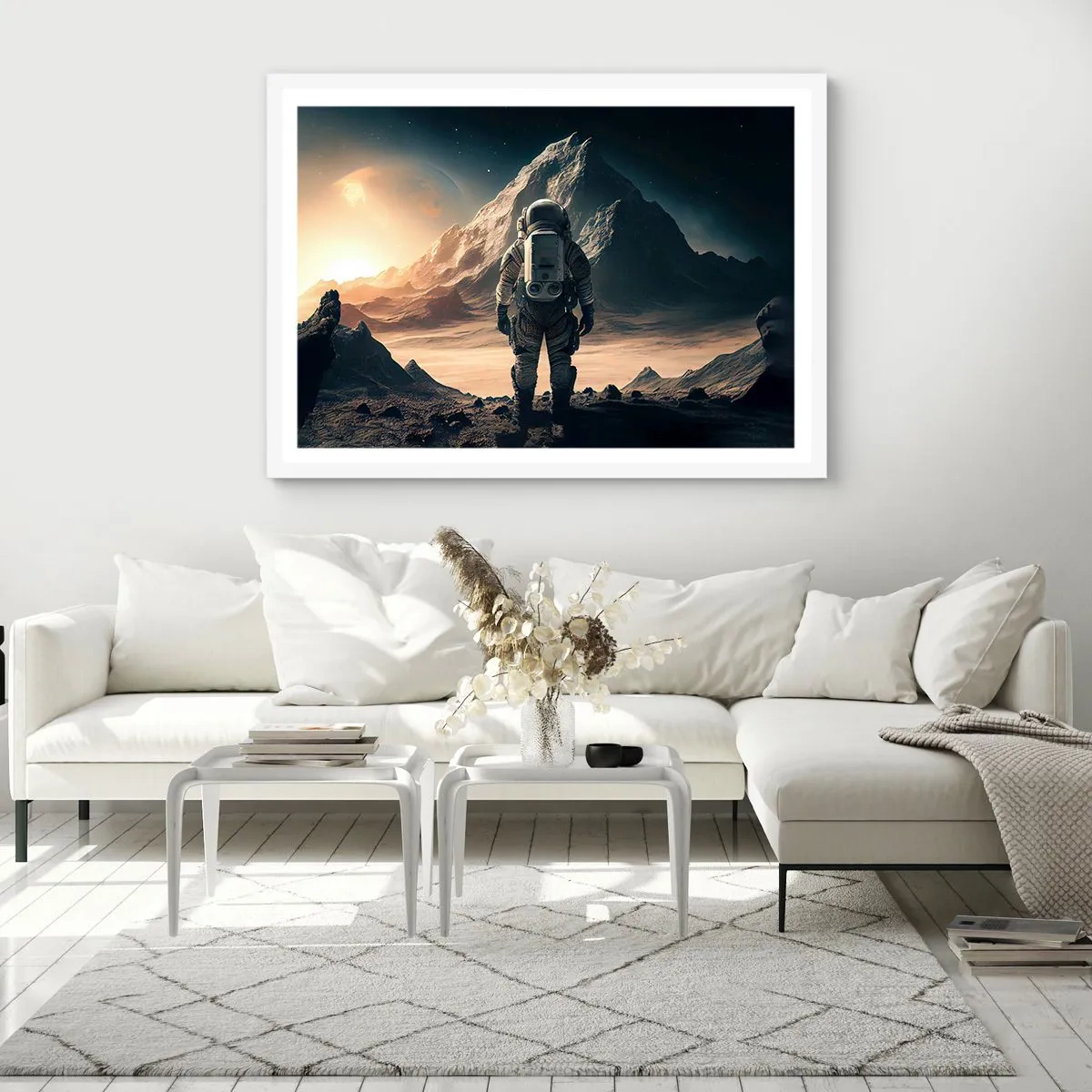 Affiche dans un cadre blanc - Poster - Nouveau défi - 40x30 cm