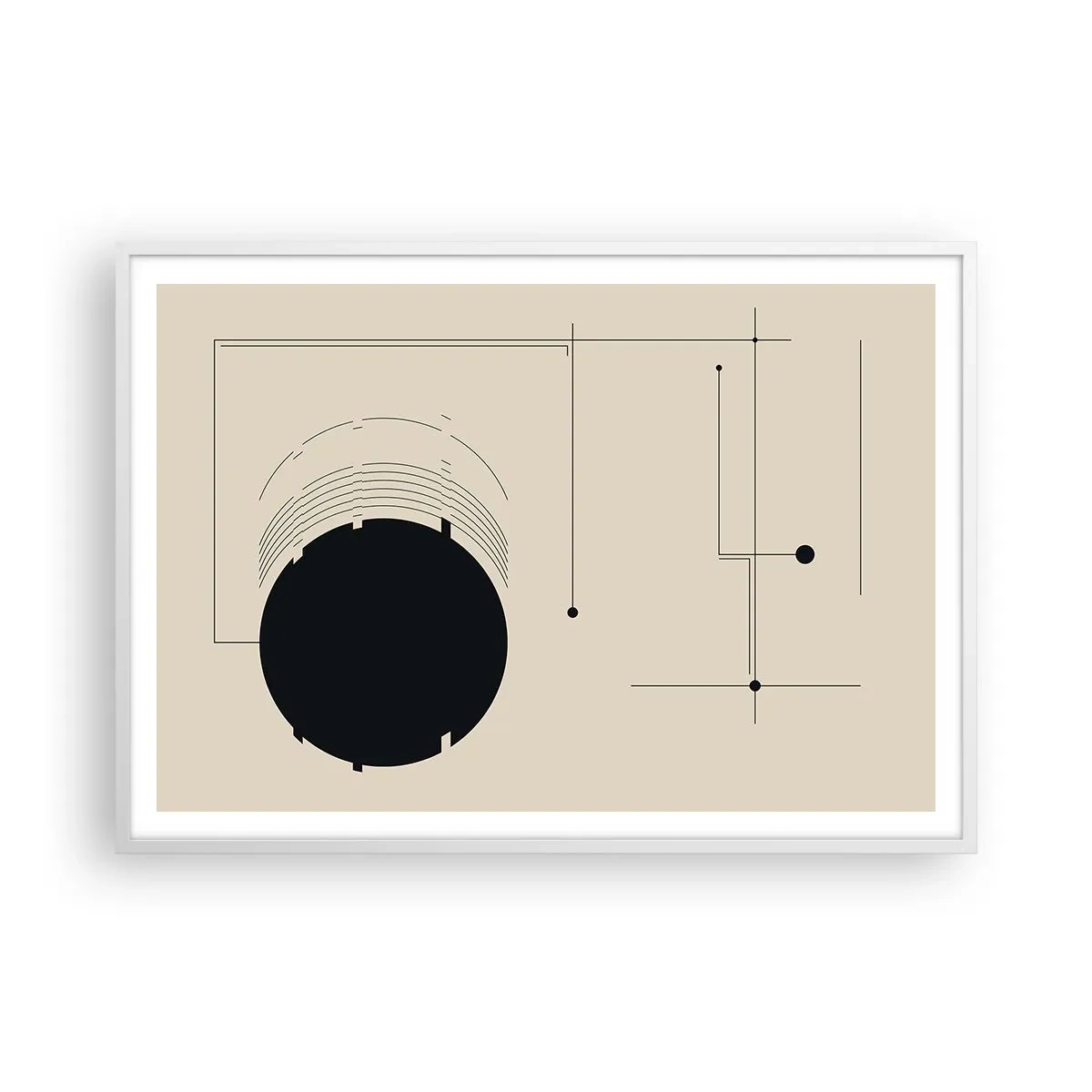 Affiche dans un cadre blanc - Poster - Une composition flexible et dynamique - 100x70 cm