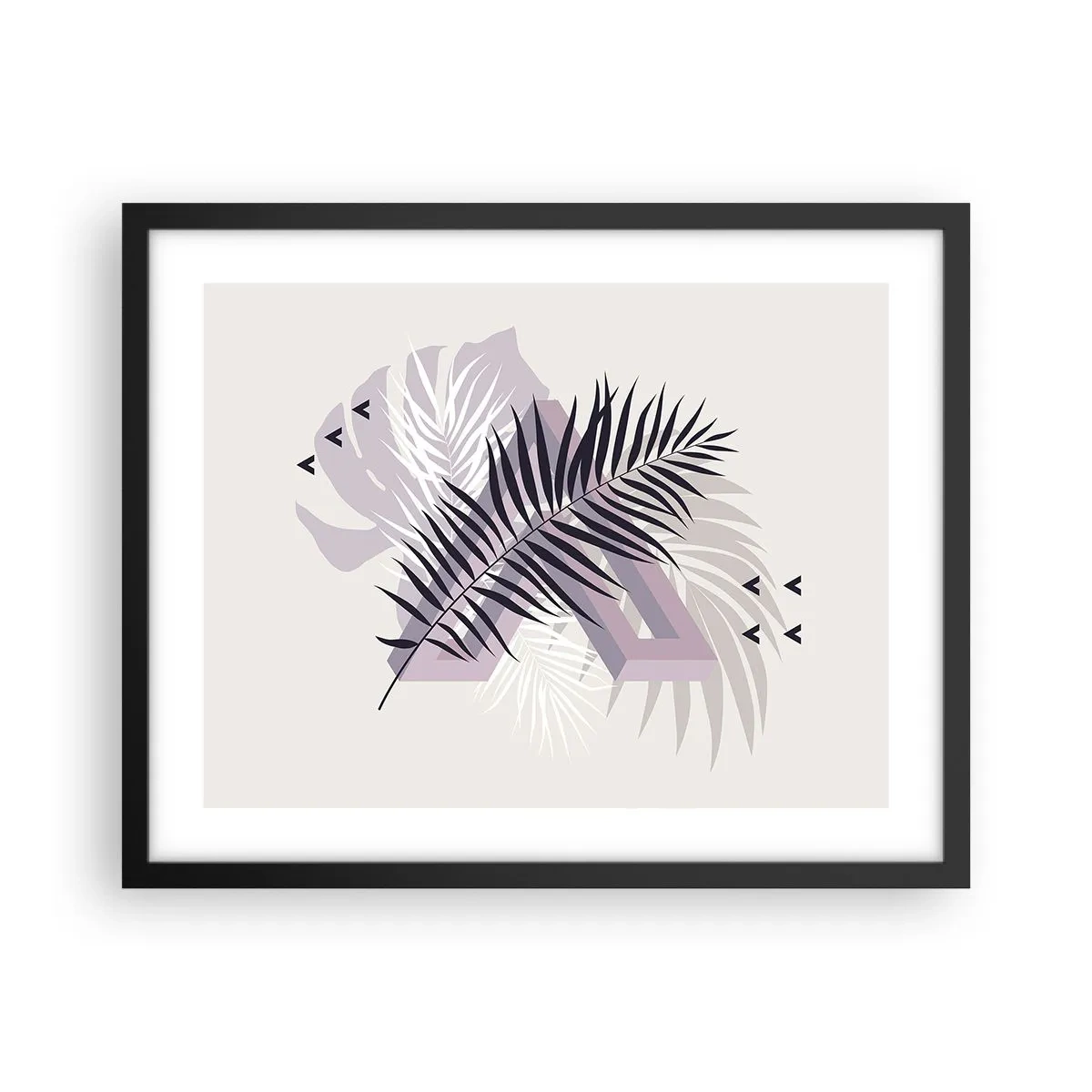 Affiche dans un cadre noir - Poster - L'ombre de l'obscurité - 50x40 cm