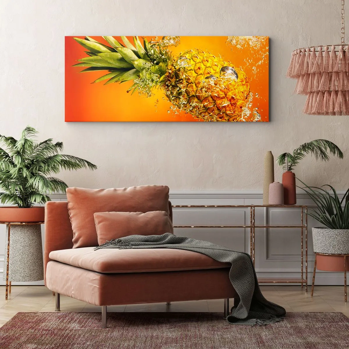 Impression sur toile - Image sur toile - Fraîcheur juteuse tropicale - 90x30 cm