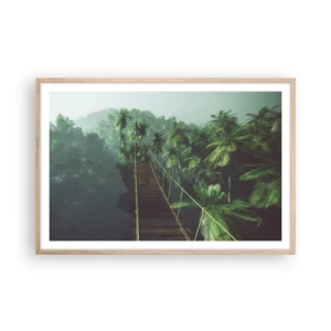 Affiche dans un chêne clair - Poster - Au fil de la verdure - 91x61 cm