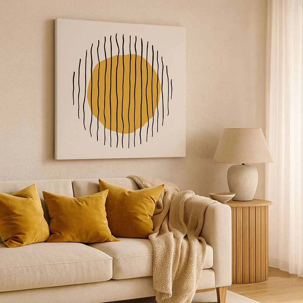 Impression sur toile - Image sur toile - Abstraction tremblante de chaleur - 30x30 cm