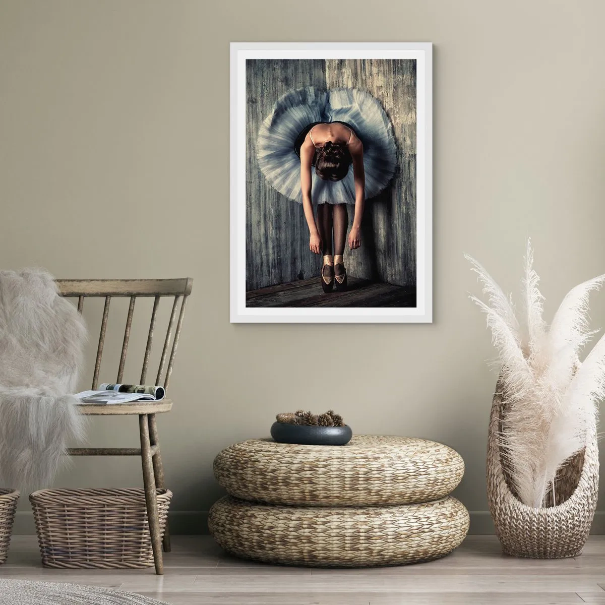 Affiche dans un cadre blanc - Poster - Quand la musique s'arrête - 50x70 cm