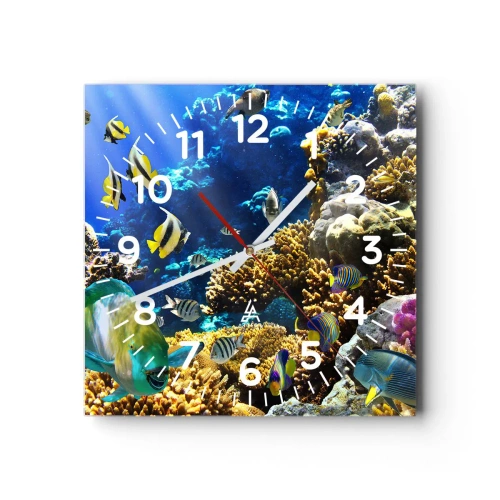 Horloge murale - Pendule murale - Beaucoup de circulation sur la route des vacances - 40x40 cm