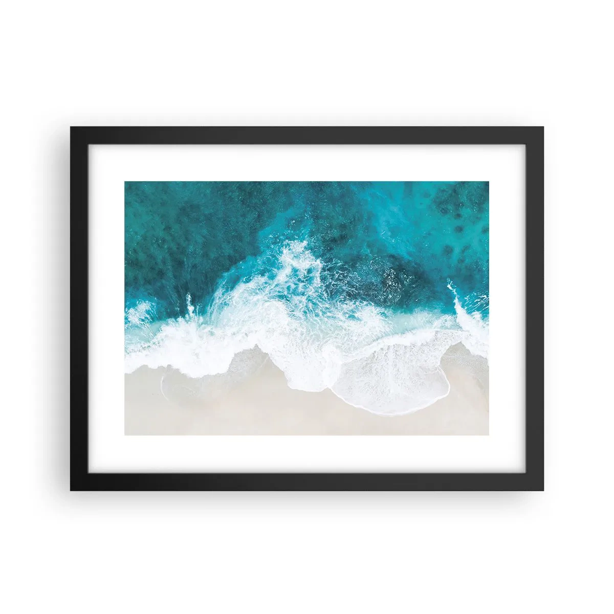 Affiche dans un cadre noir - Poster - Caresse naturelle - 40x30 cm