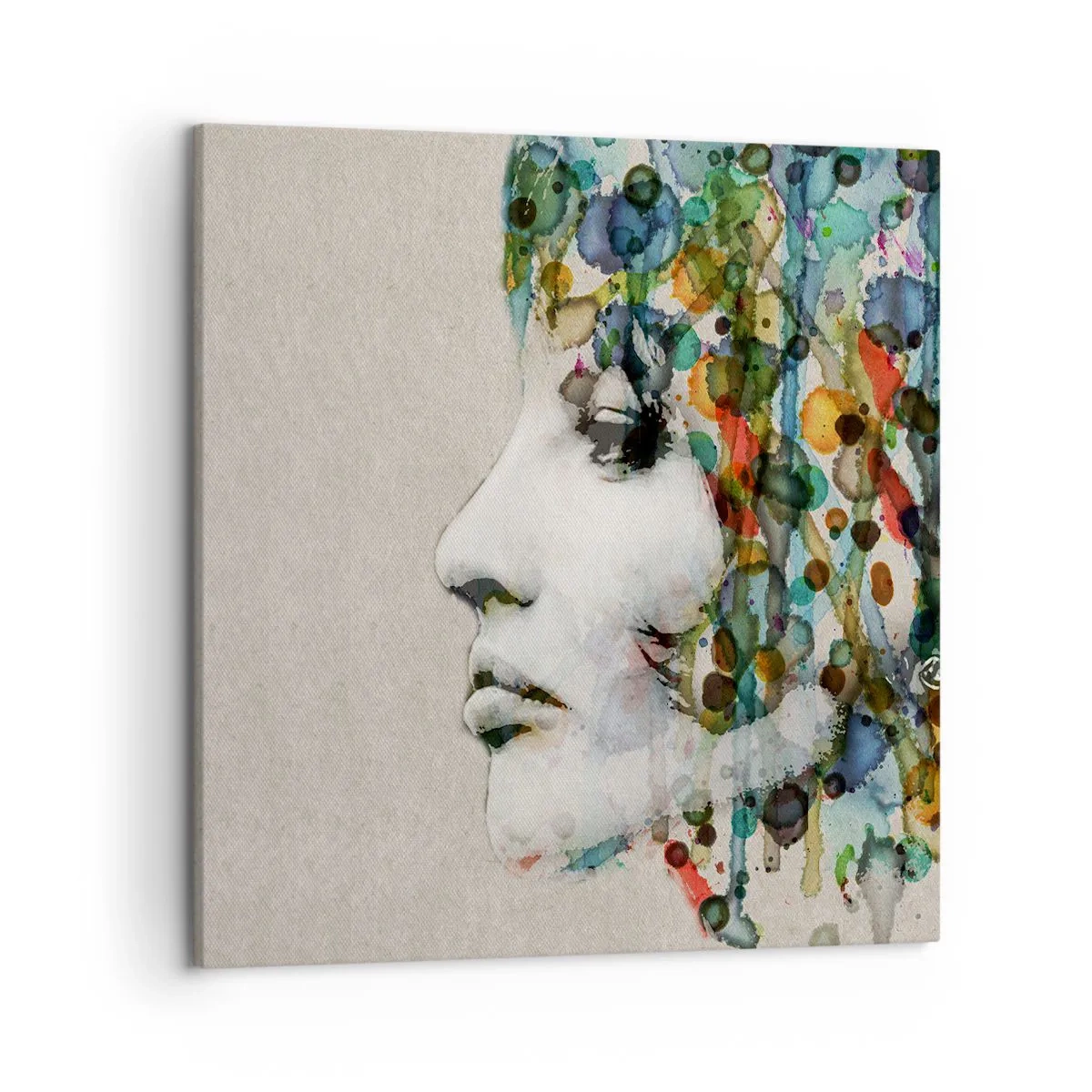 Impression sur toile - Image sur toile - Elle est sortie de la grisaille - 50x50 cm