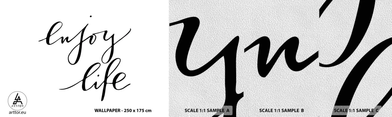 Échantillon de Papier Peint Premium Sand - Rien à ajouter.... - Typographie, Affirmation, Maxime - 100x30 cm