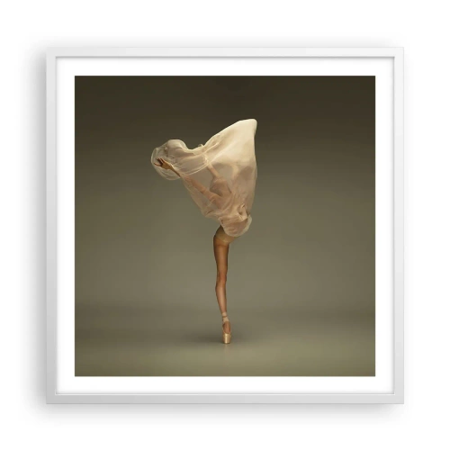 Affiche dans un cadre blanc - Poster - Il va bientôt s'envoler - 60x60 cm