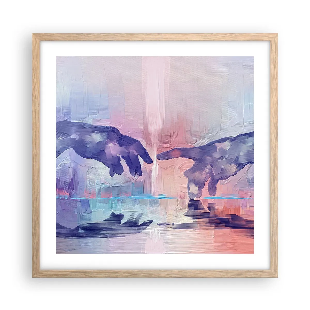 Affiche dans un chêne clair - Poster - Divine étincelle de vie - 50x50 cm