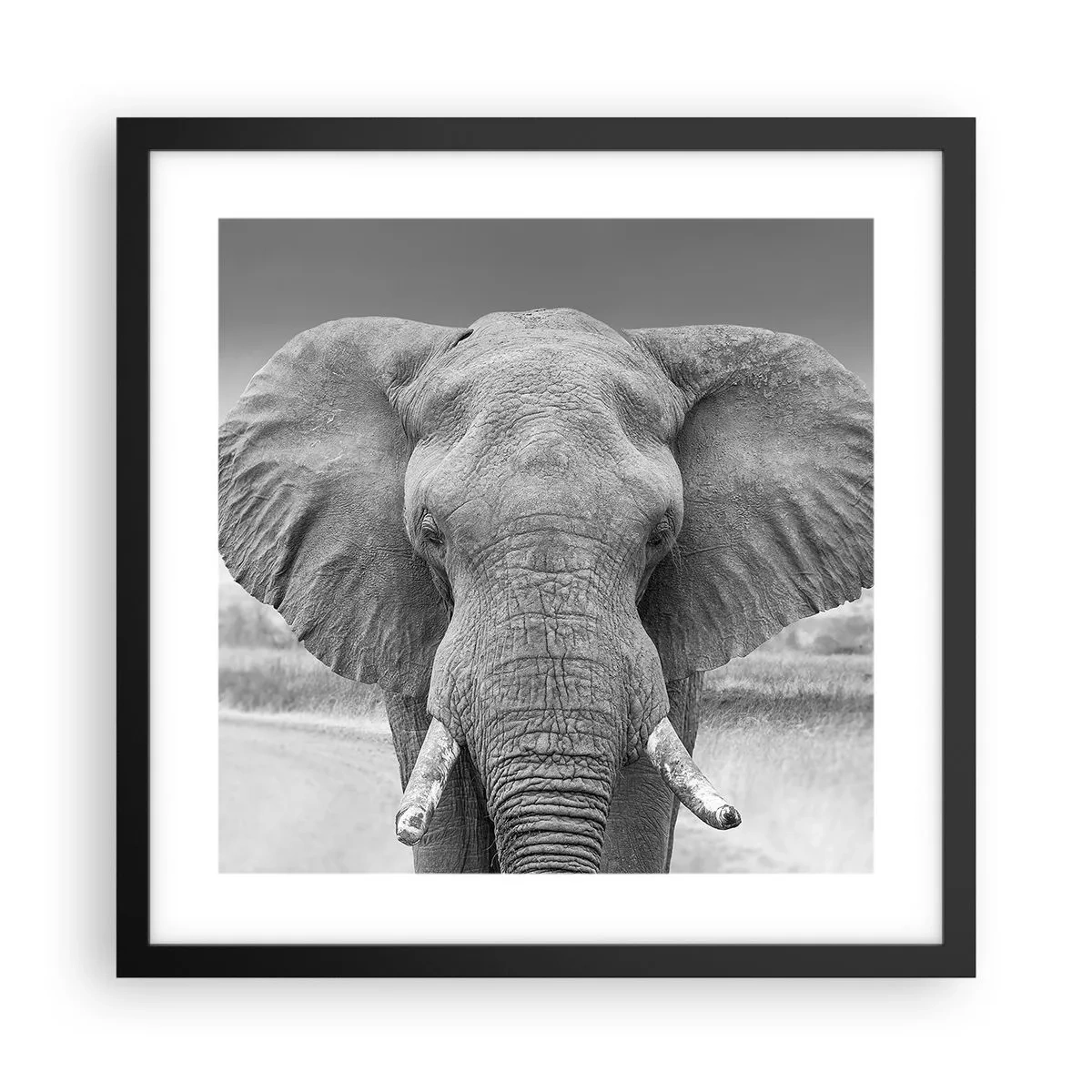 Affiche dans un cadre noir - Poster - Bienvenue dans mon monde - 40x40 cm