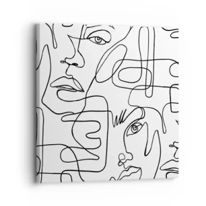 Impression sur toile - Image sur toile - Dans des émotions enchevêtrées - 30x30 cm