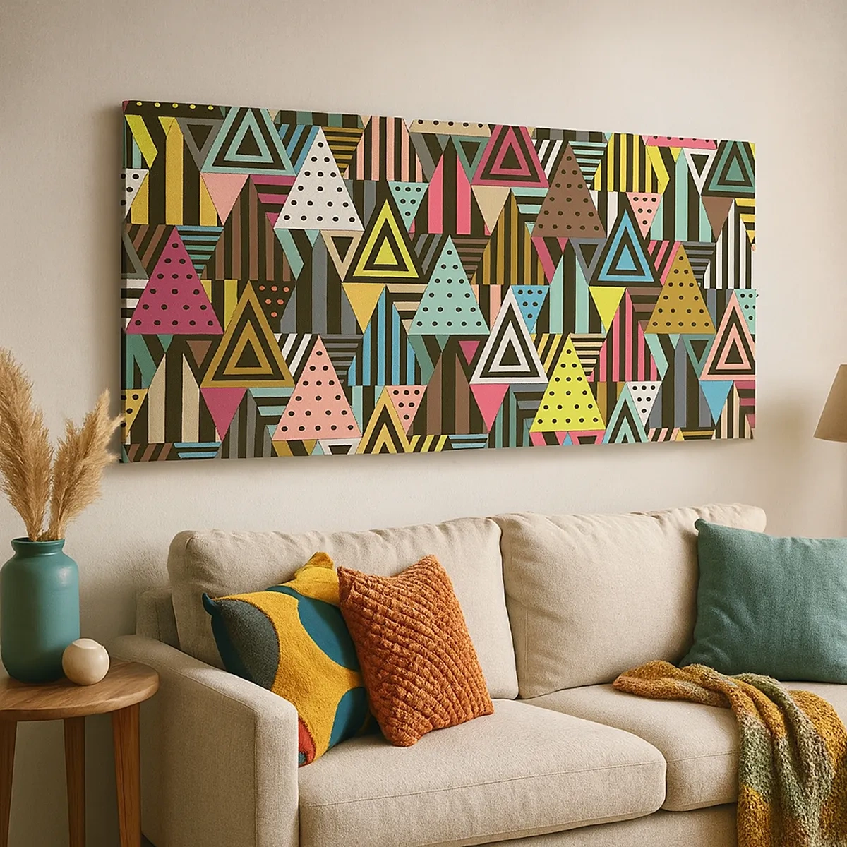 Impression sur toile - Image sur toile - En rythme de trois - 30x30 cm