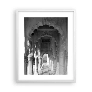 Affiche dans un cadre blanc - Poster - Les contes de fées orientaux se déroulent ici - 40x50 cm