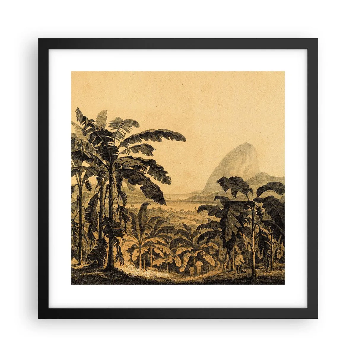 Affiche dans un cadre noir - Poster - Dans un climat colonial - 40x40 cm