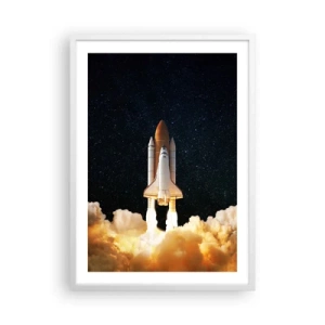 Affiche dans un cadre blanc - Poster - Ad astra! - 50x70 cm