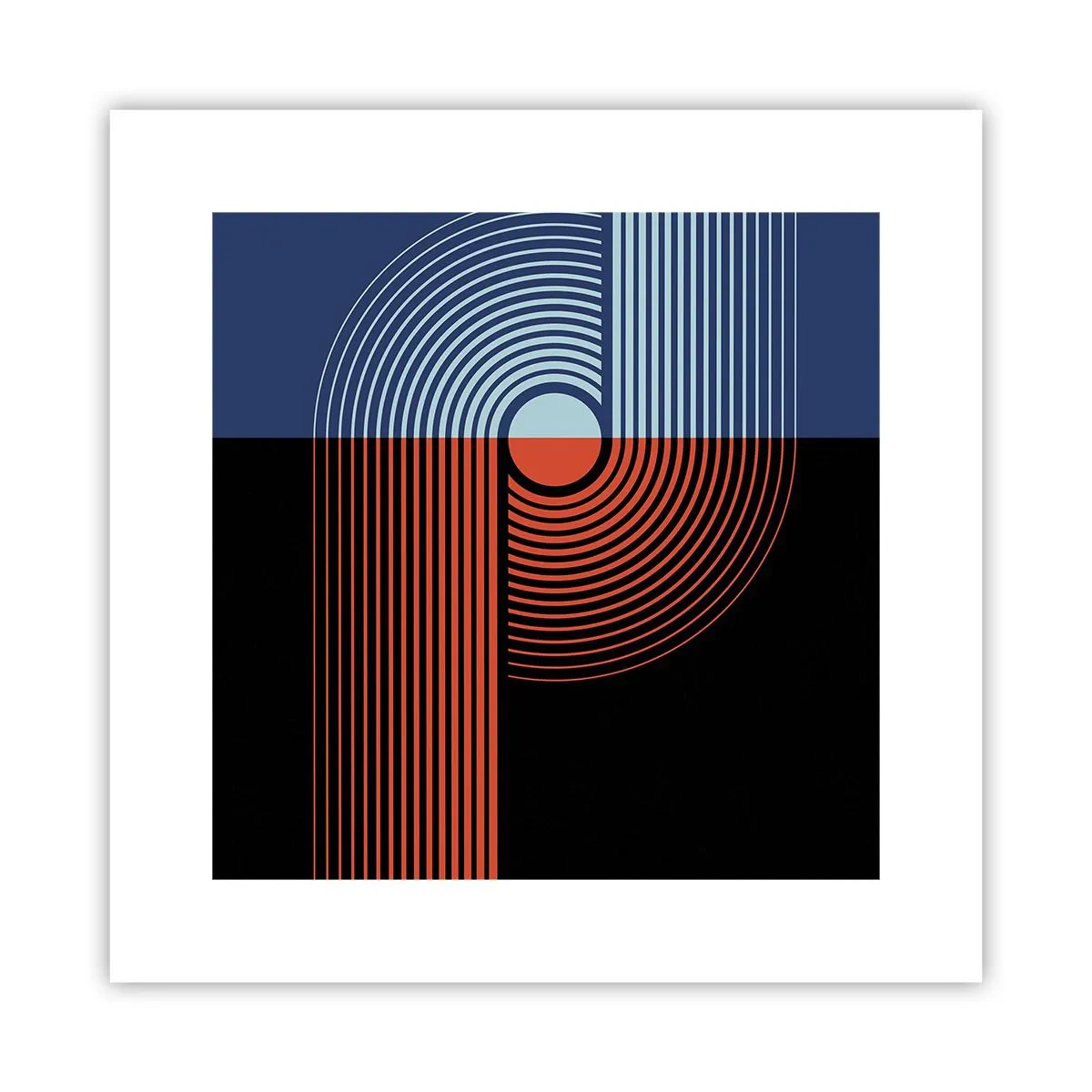 Affiche - Poster - Dans une étreinte géométrique - 30x30 cm