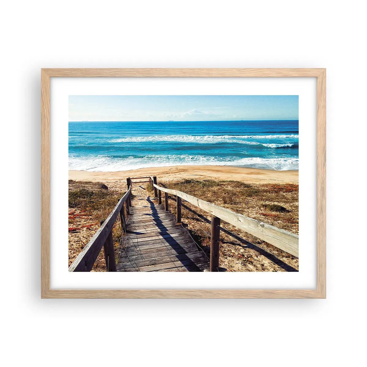 Affiche dans un chêne clair - Poster - Cours! - 50x40 cm