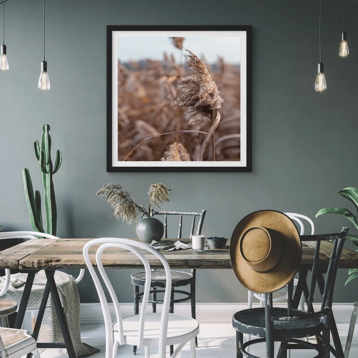 Affiche dans un cadre noir - Poster - Il est temps de s'envoler avec le vent - 50x50 cm