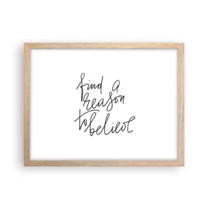 Affiche dans un chêne clair - Poster - C'est possible - 40x30 cm