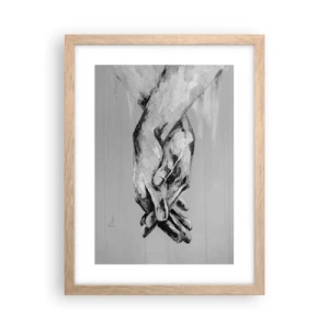 Affiche dans un chêne clair - Poster - Début... - 30x40 cm