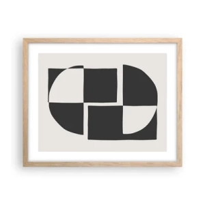 Affiche dans un chêne clair - Poster - Antithèse - Synthèse - 50x40 cm