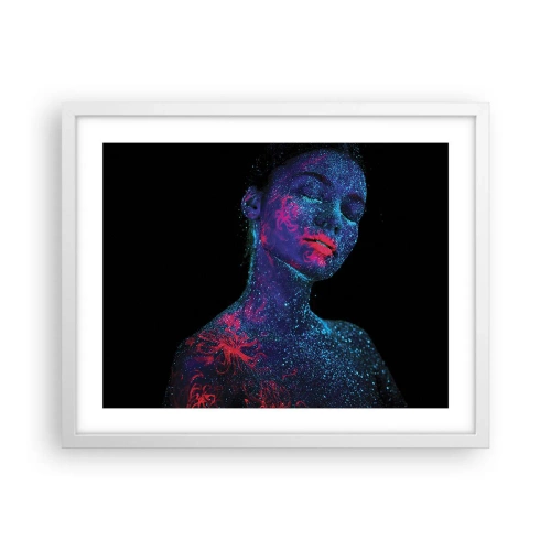 Affiche dans un cadre blanc - Poster - Dans la poussière d'étoiles - 50x40 cm