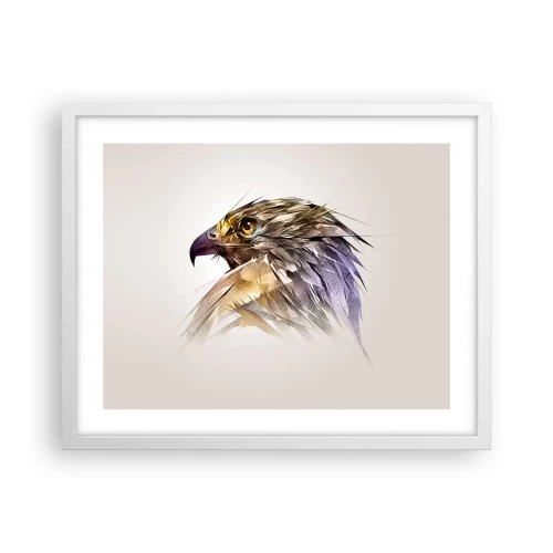 Affiche dans un cadre blanc - Poster - Portrait d'un guerrier - 50x40 cm