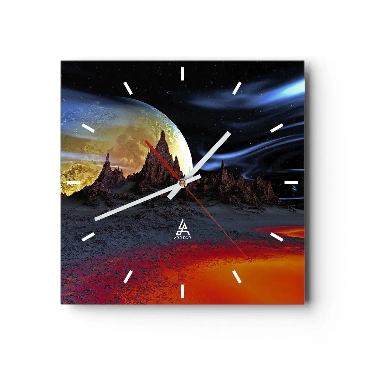 Horloge murale - Pendule murale - Monde inconnu - 40x40 cm