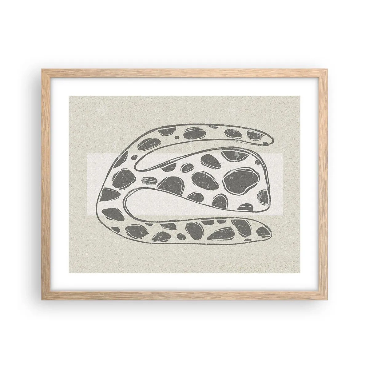 Affiche dans un chêne clair - Poster - Une étrange créature - 50x40 cm