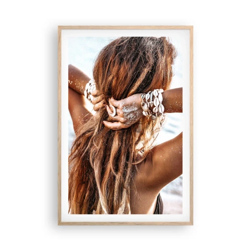 Affiche dans un chêne clair - Poster - La soeur de l'eau et du soleil - 61x91 cm