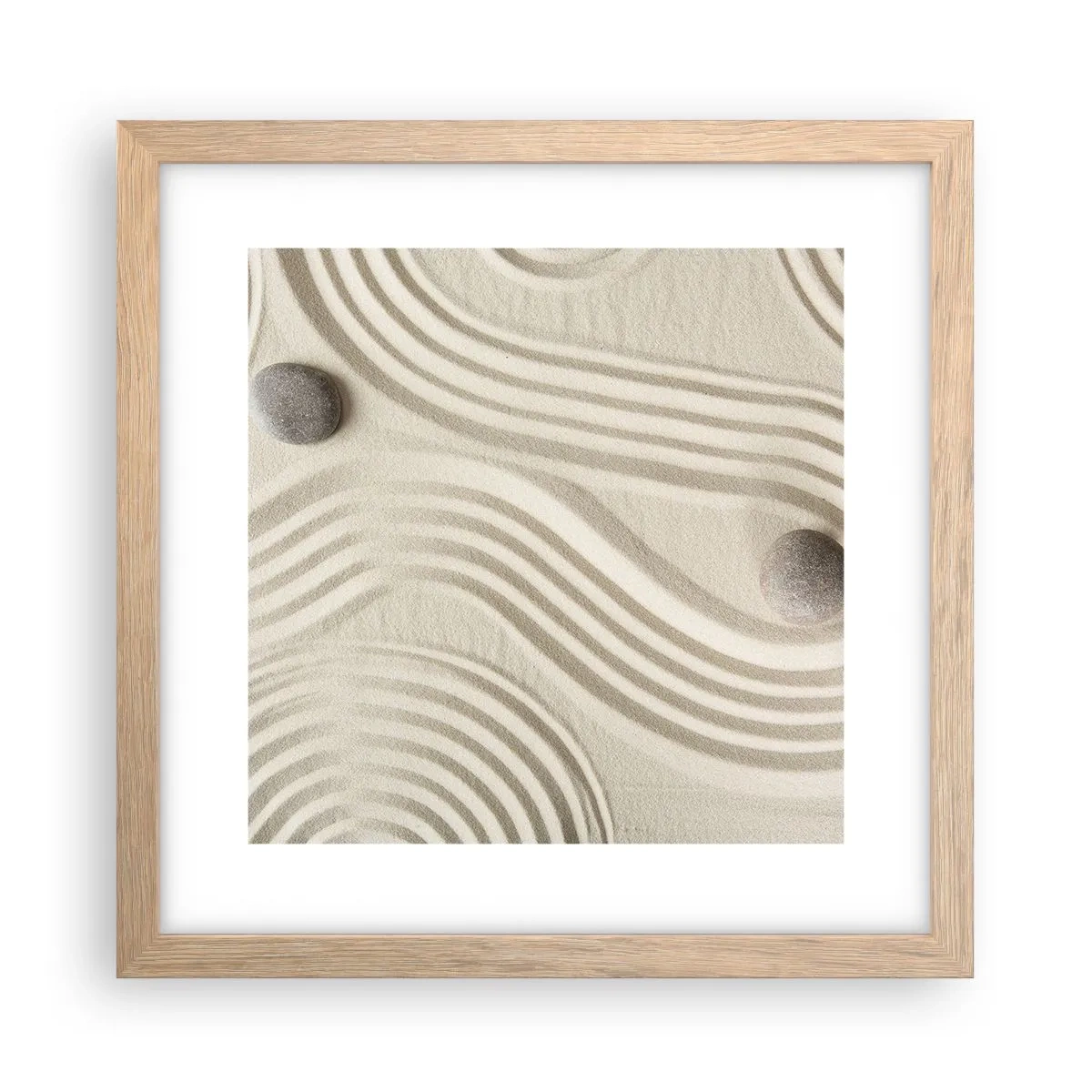 Affiche dans un chêne clair - Poster - Touche de chaleur - 30x30 cm