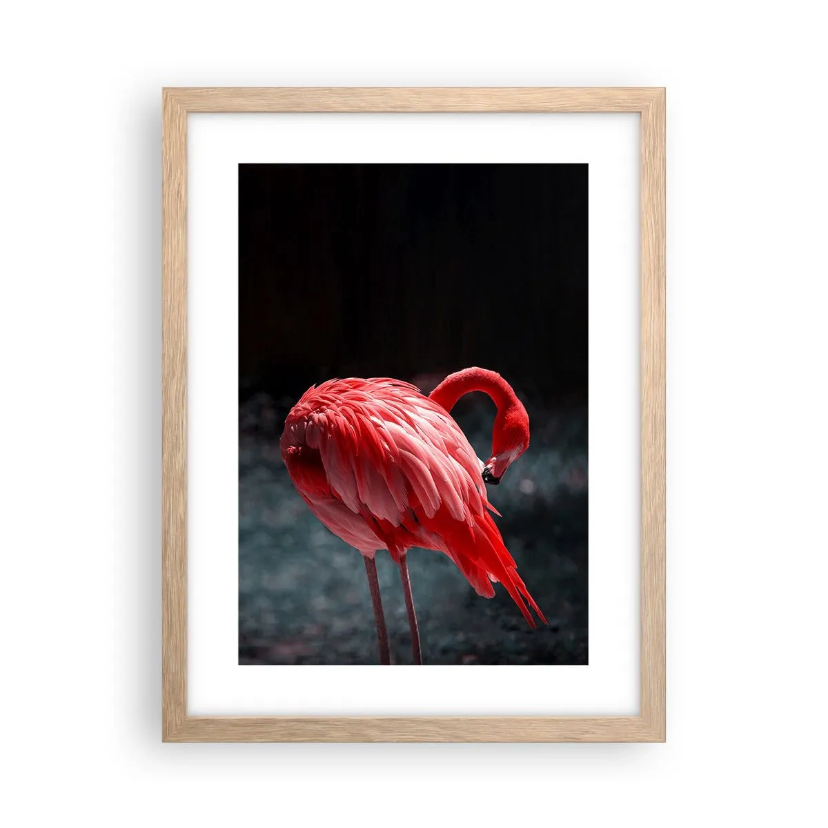 Affiche dans un chêne clair - Poster - Poème cramoisi de la nature - 30x40 cm