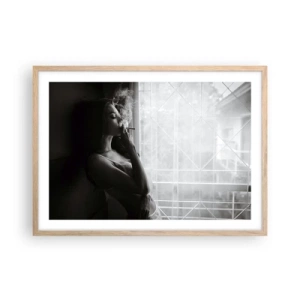 Affiche dans un chêne clair - Poster - Vous sentez-vous libre ? - 70x50 cm