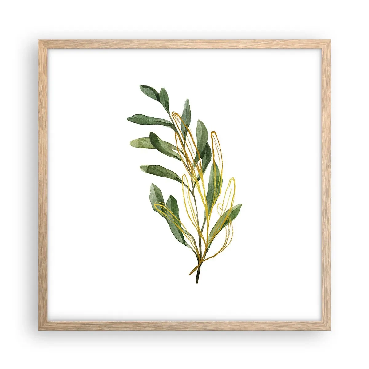 Affiche dans un chêne clair - Poster - Tout ce qui est bon - 50x50 cm