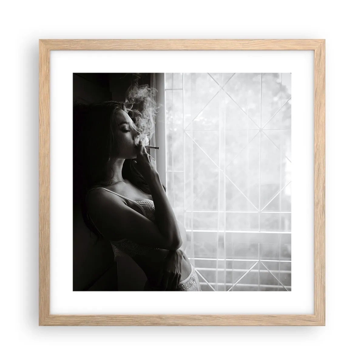 Affiche dans un chêne clair - Poster - Vous sentez-vous libre ? - 40x40 cm