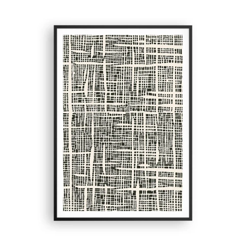 Affiche dans un cadre noir - Poster - Composition tissée - 70x100 cm