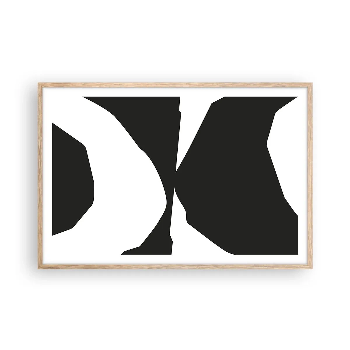 Affiche dans un chêne clair - Poster - Positif négatif - 91x61 cm