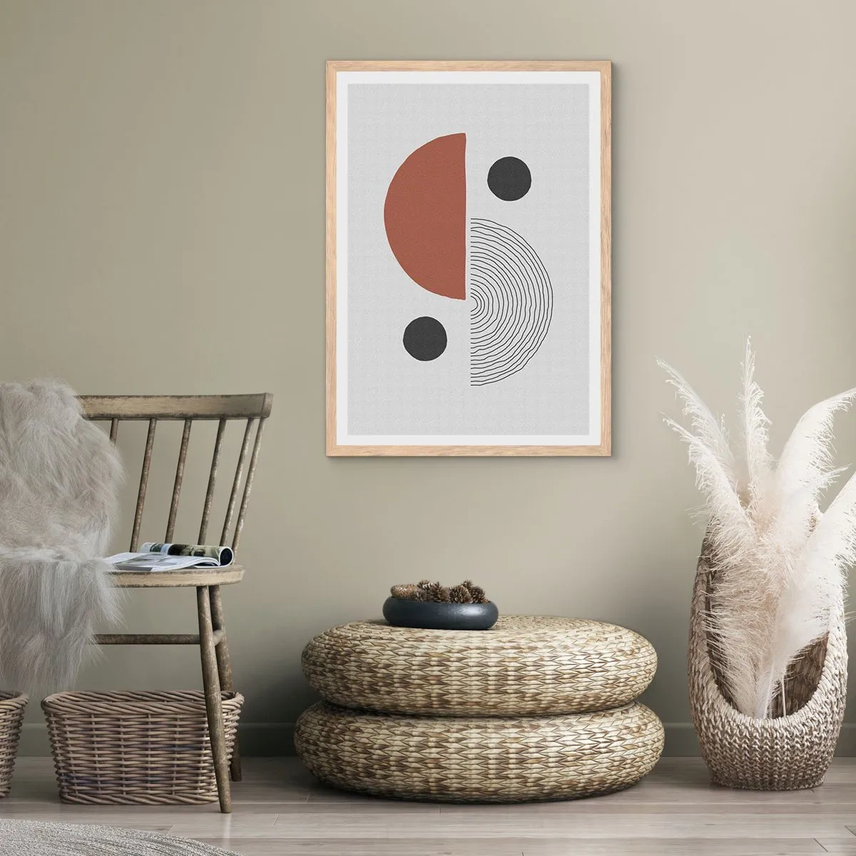 Affiche dans un chêne clair - Poster - Perfection de la roue - 50x70 cm