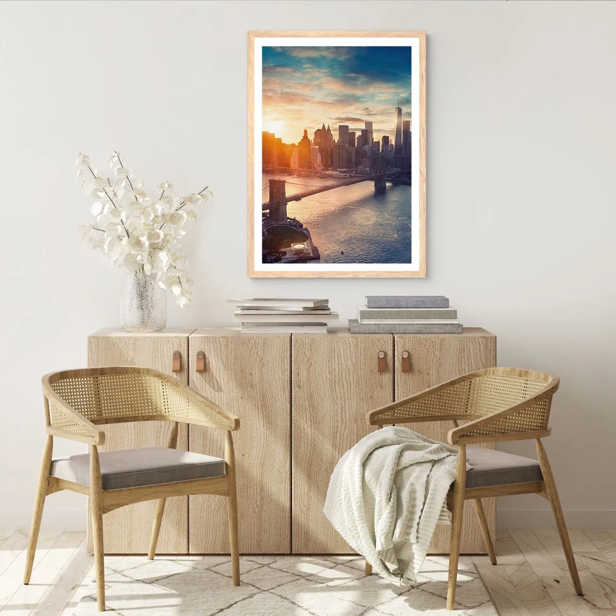 Affiche dans un chêne clair - Poster - Monument de la culture occidentale - 30x40 cm