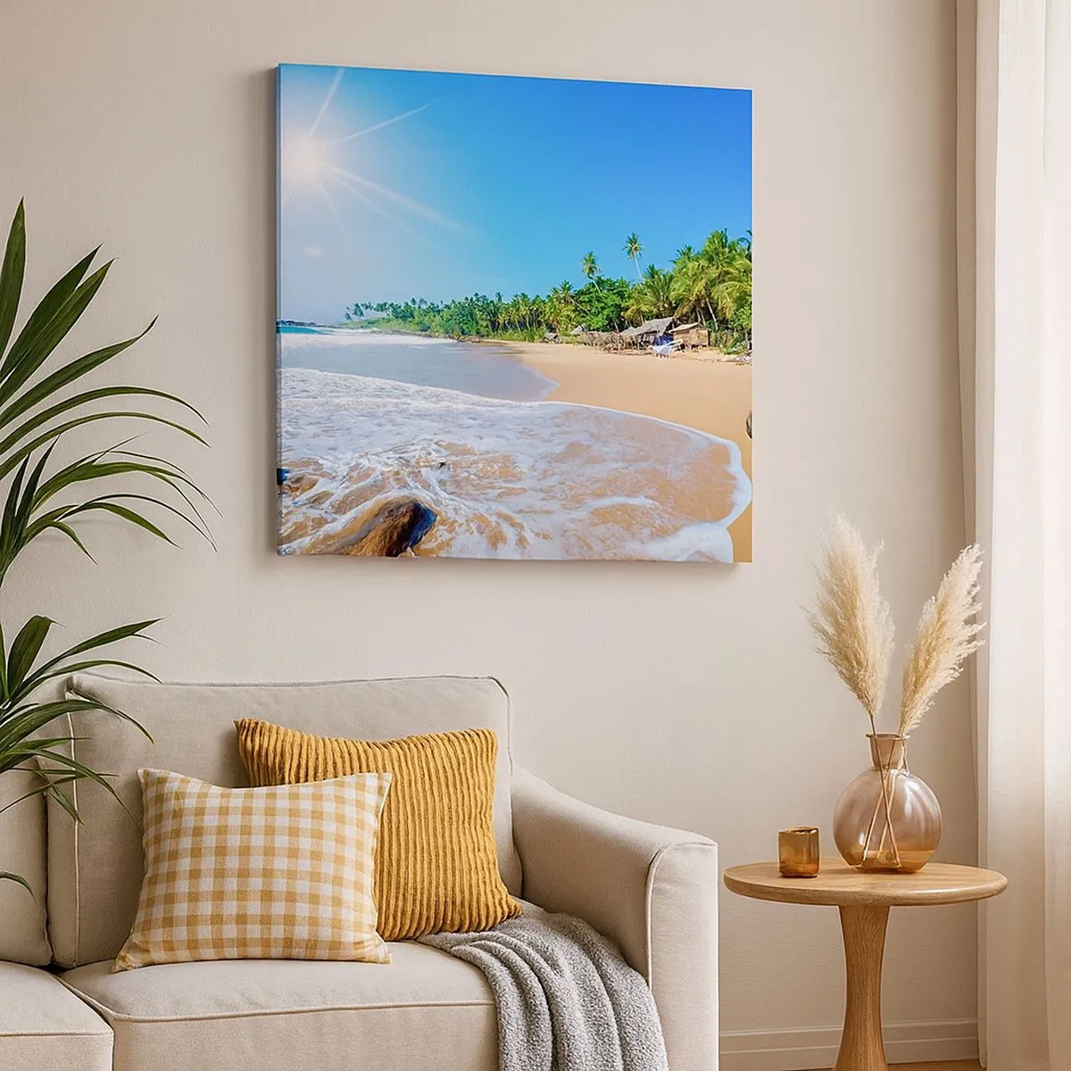 Impression sur toile - Image sur toile - Un endroit exotique pour vous - 30x30 cm